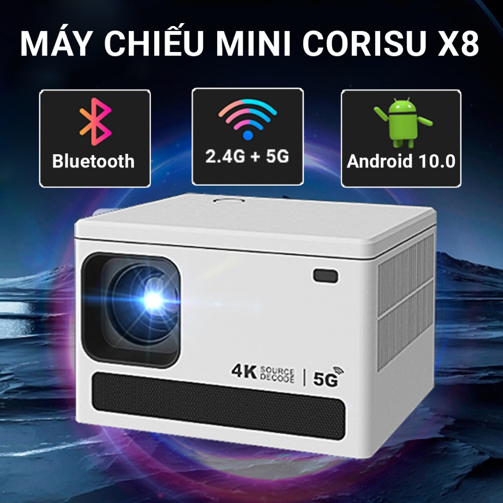 Máy chiếu mini CORISU X8 Android 10.0 WiFi
