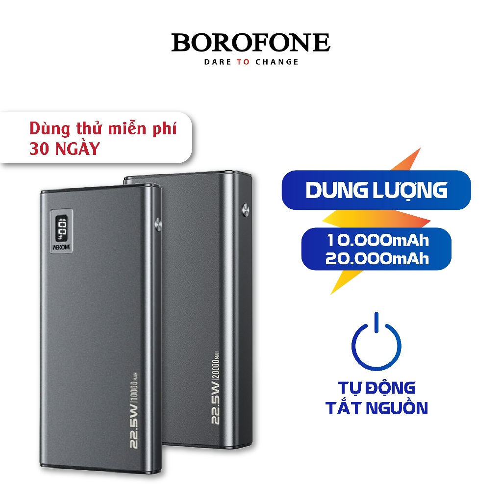 Sạc dự phòng BOROFONE WP05 WP06 10000 20000 mAh