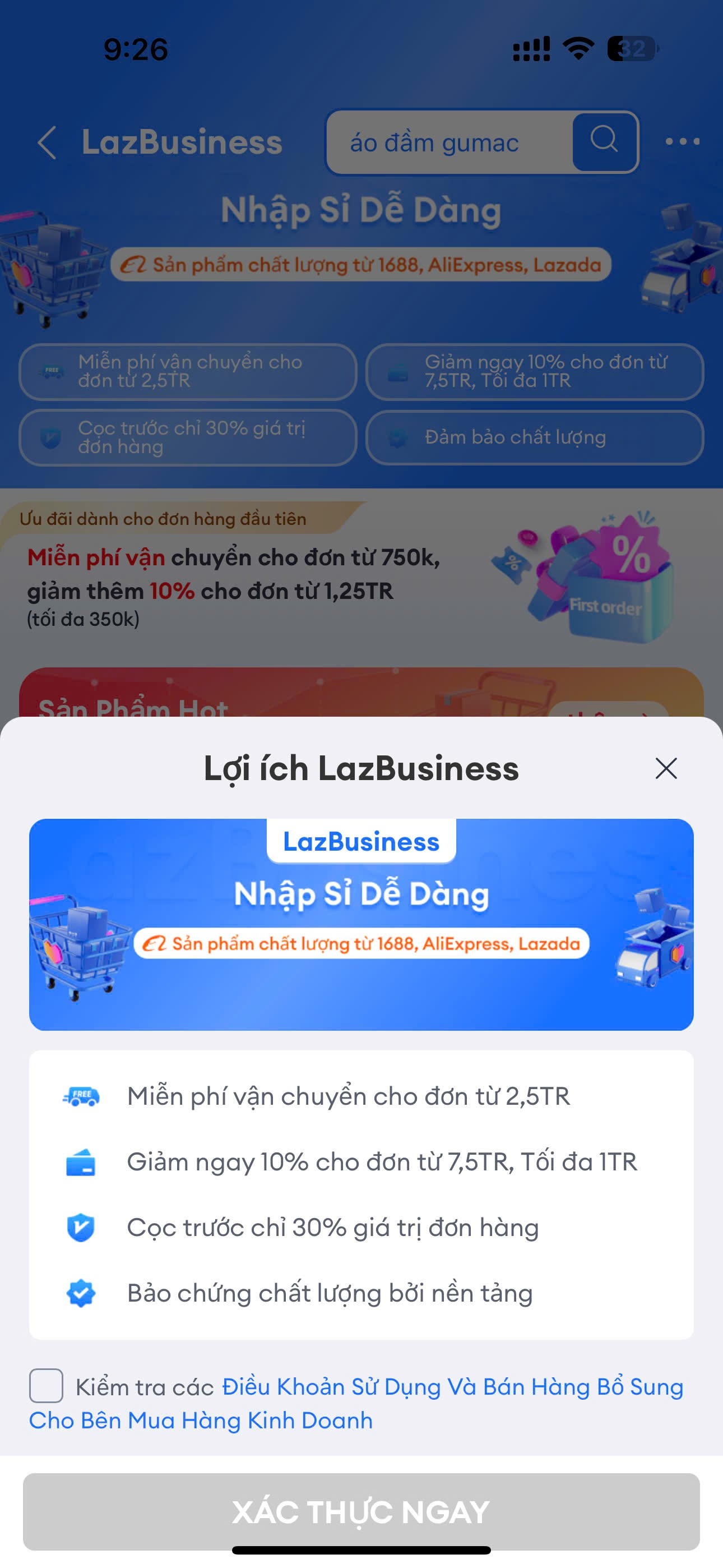 Lazada Business ưu đãi miễn phí vận chuyển và giảm giá khi nhập sỉ