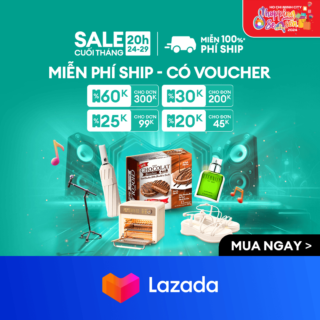 Cập nhật voucher mã giảm giá Lazada sale cuối tháng 25-31.07