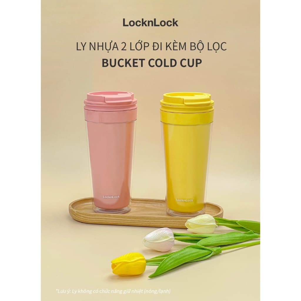 Ly nhựa 2 lớp Lock&Lock Bucket Cold Cup