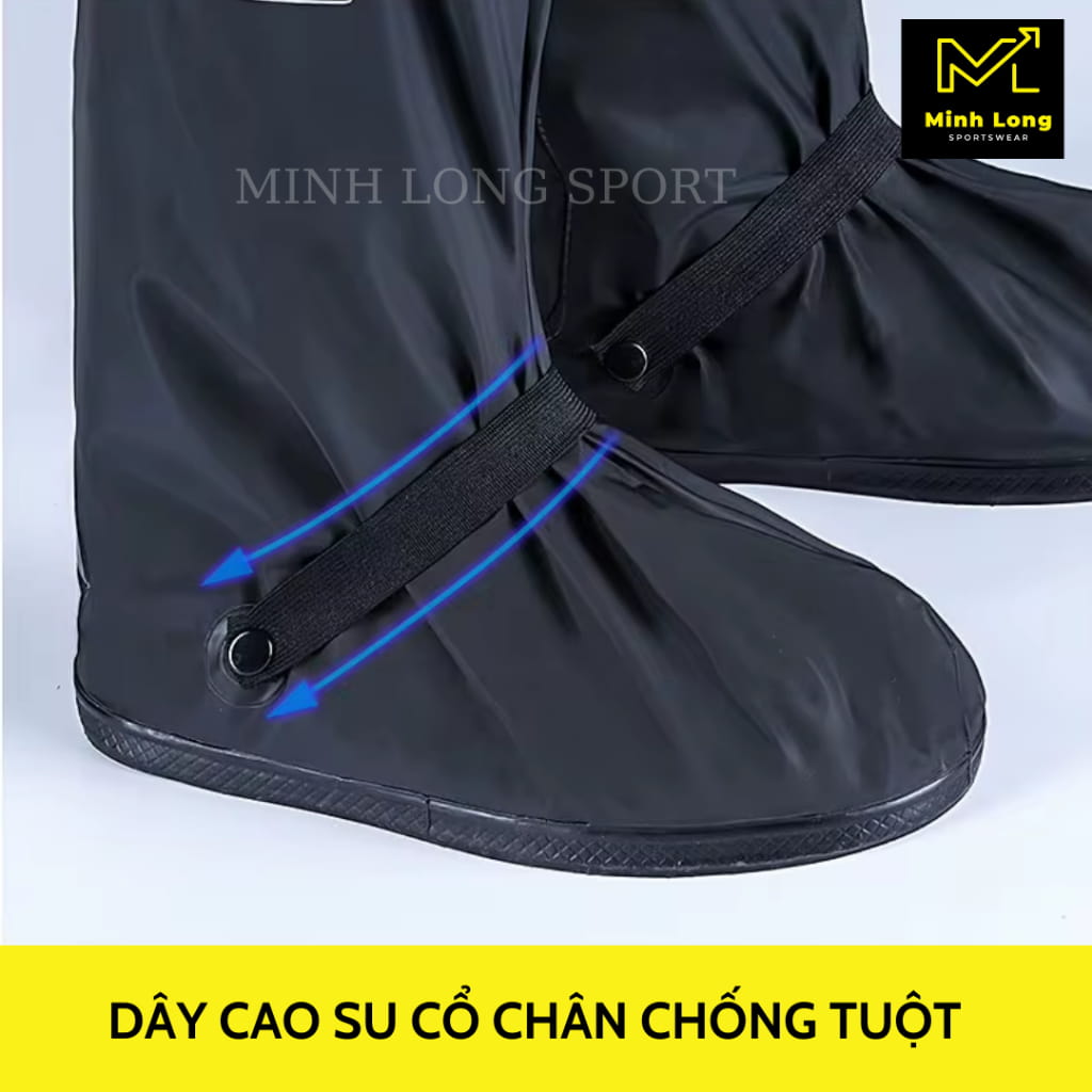 Ủng đi mưa, bọc giày chống nước chất liệu PVC 2 lớp