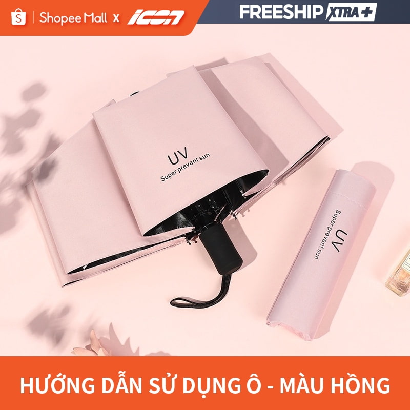 Ô gấp tự động 2 chiều vải dù, xương kim loại ICON