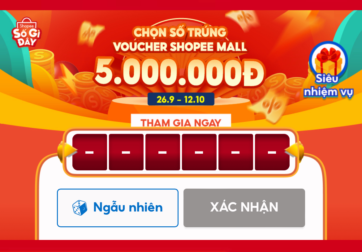 Cách tham gia lucky number Shopee 10.10