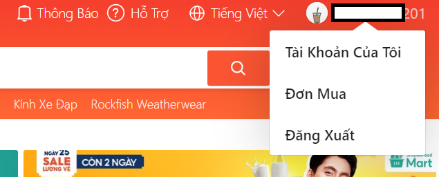 Giao diện sửa thông tin tài khoản Shopee trên web