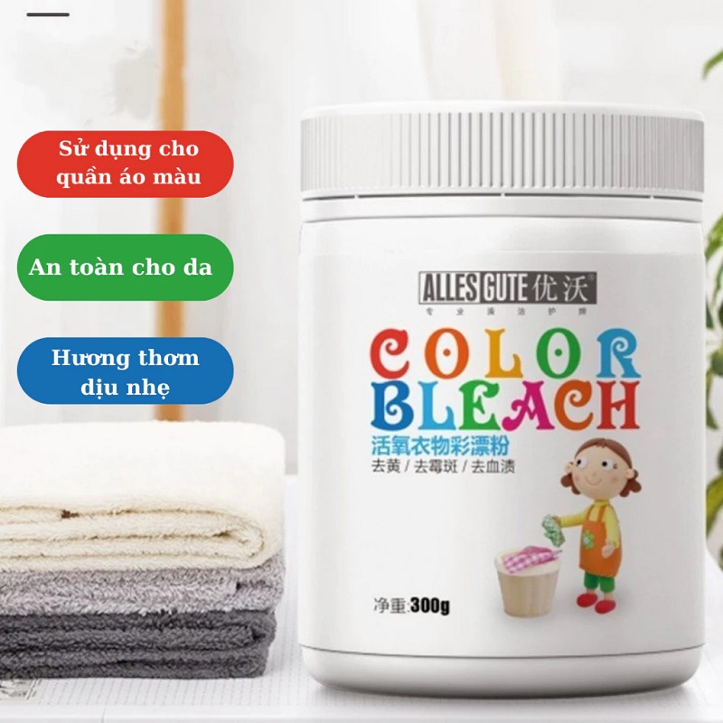 Bột tẩy quần áo màu đánh bay vết mốc