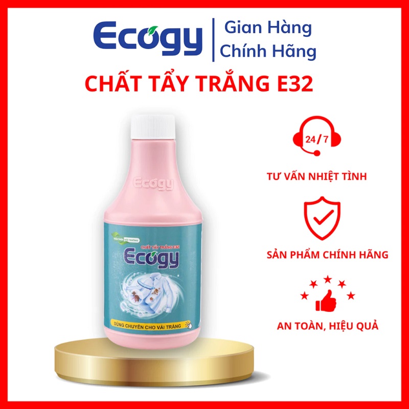 Tẩy trắng quần áo Ecogy hiệu quả