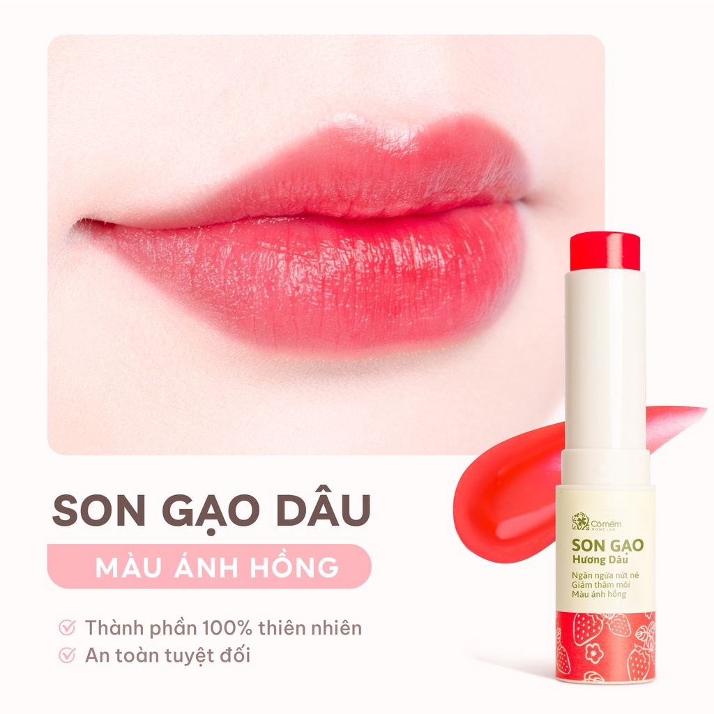 Son gạo hương dâu Cỏ Mềm thành phần tự nhiên