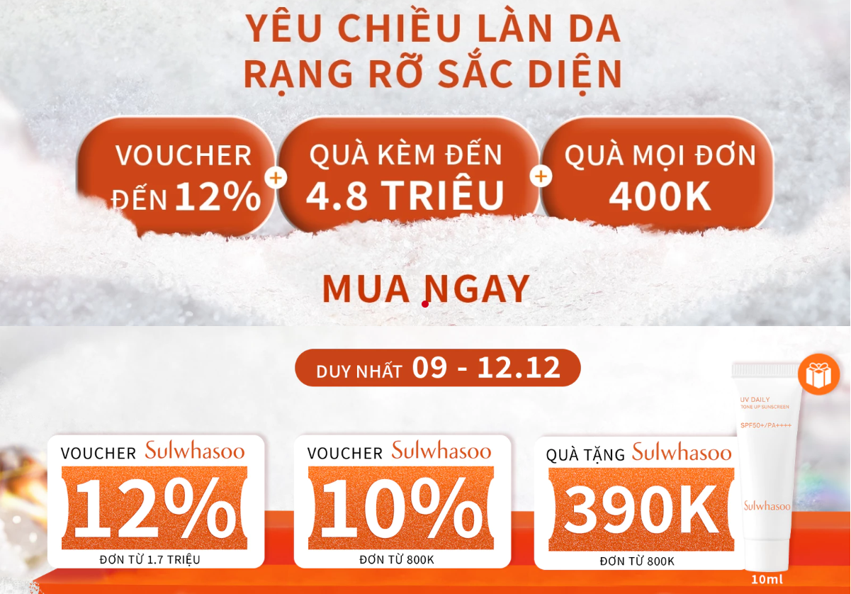 Sulwhasoo sale 12.12