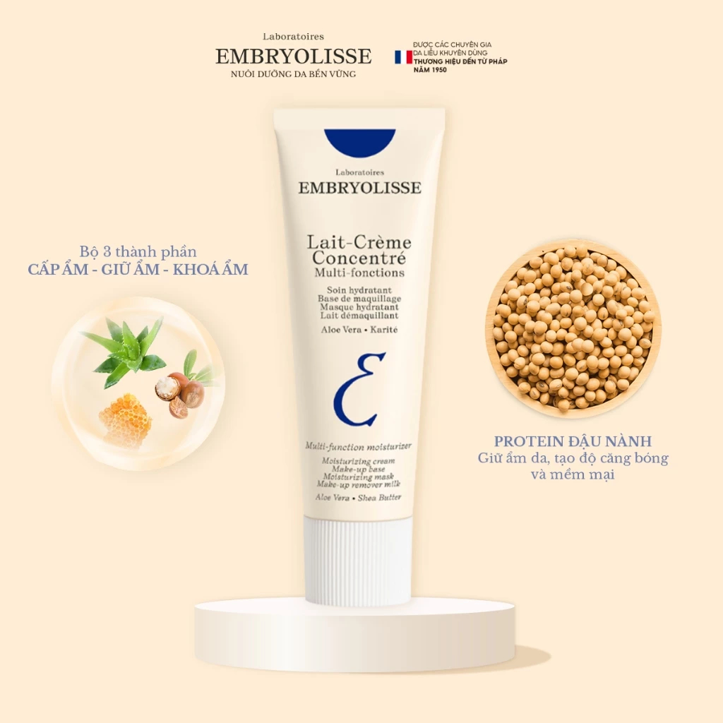 Sữa dưỡng ẩm Embryolisse Lait Creme Concentre trong hũ thủy tinh