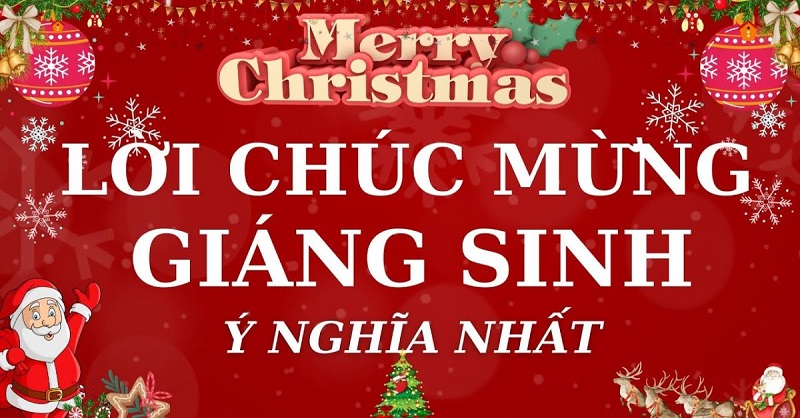 Một tấm thiệp Giáng Sinh với lời chúc ý nghĩa