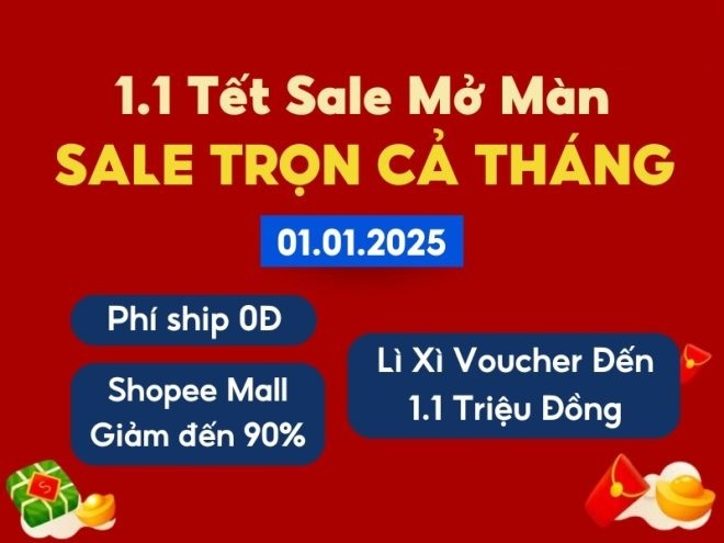 1/1 Shopee có sale không? Cập nhật lịch sale Shopee tháng 1 mới nhất
