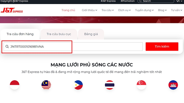 Mã vận đơn Lazada trên ứng dụng