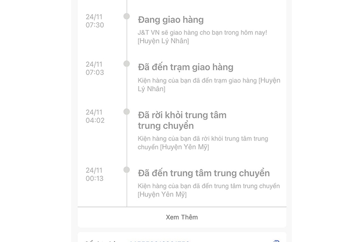 Các trạng thái đơn hàng Lazada