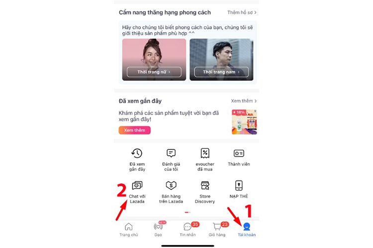 Chat với chatbot CLEO Lazada
