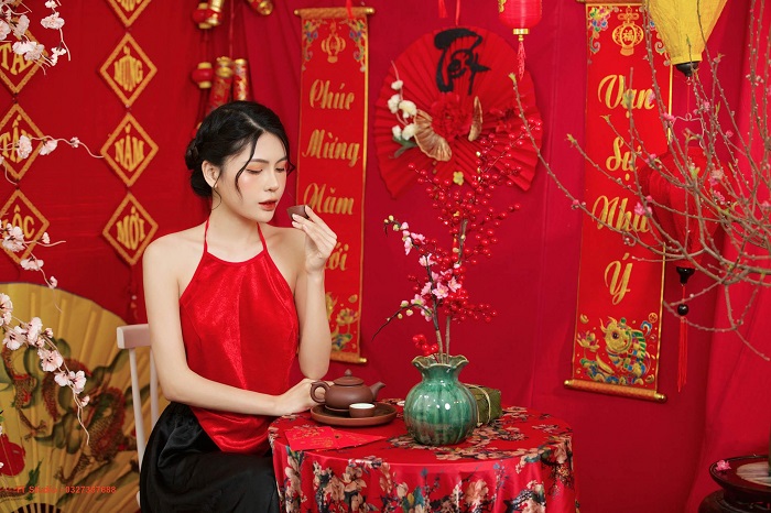 Bộ ảnh áo yếm Tết 2025 Hương Xuân Truyền Thống