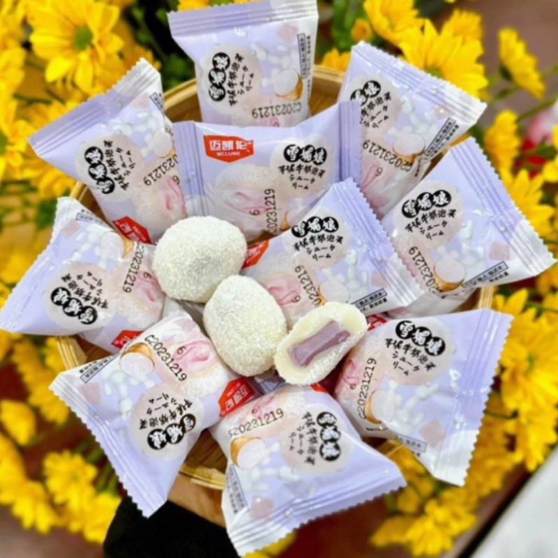 Bánh mochi kem sữa vị sầu riêng khoai môn đậu nành