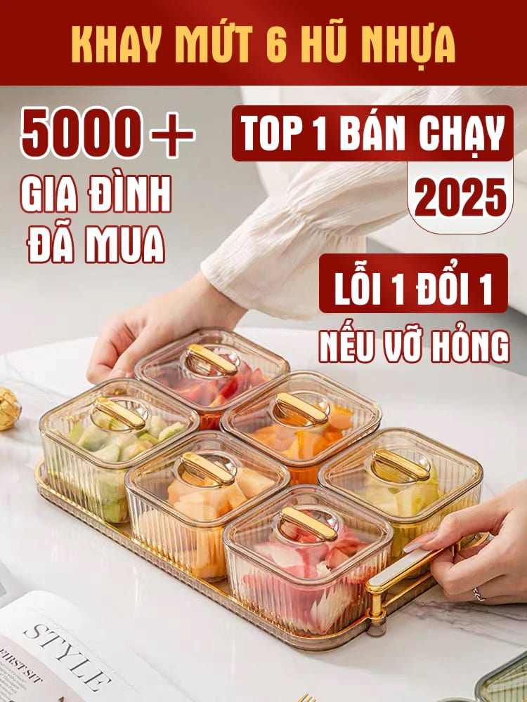 Khay mứt chất liệu nhựa Acrylic