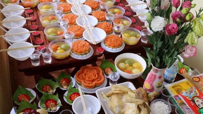 Mâm cỗ Tất niên sum họp gia đình vào tối 29 Tết