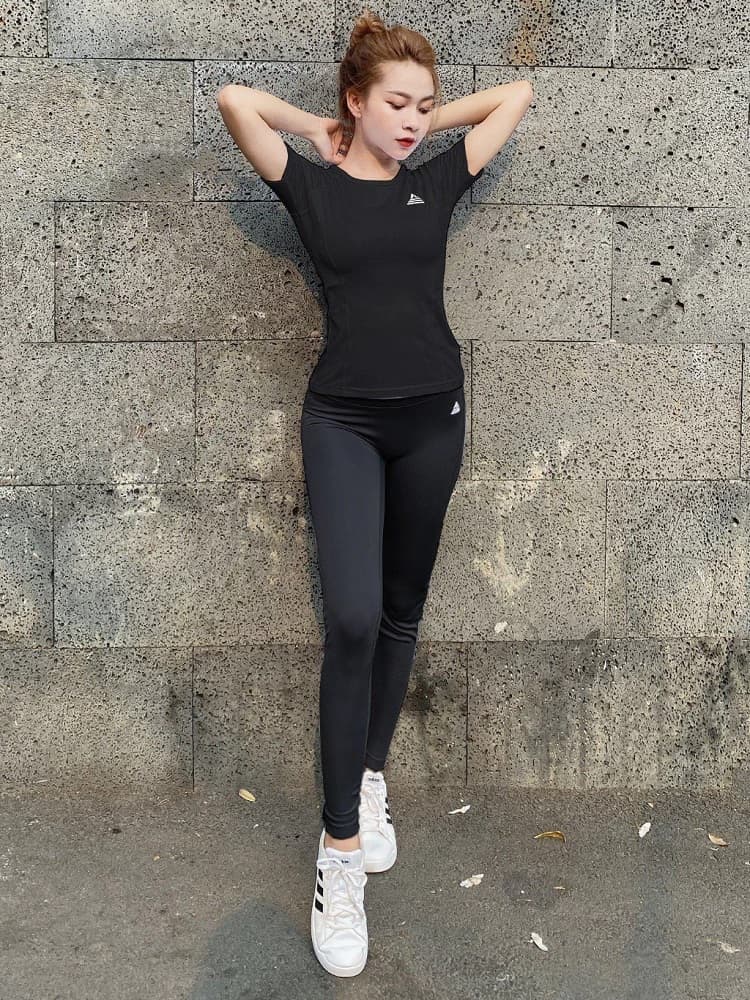 Bộ thể thao nữ Fitme áo croptop và quần legging tôn dáng