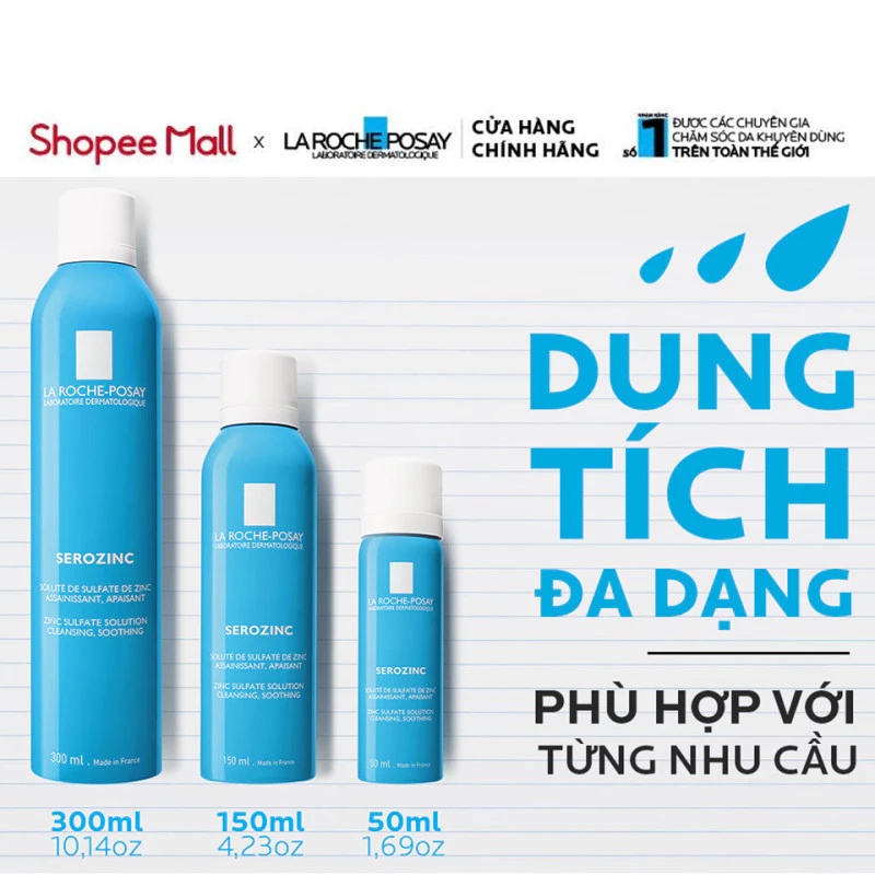 Xịt khoáng La Roche Posay Serozinc cho da dầu mụn