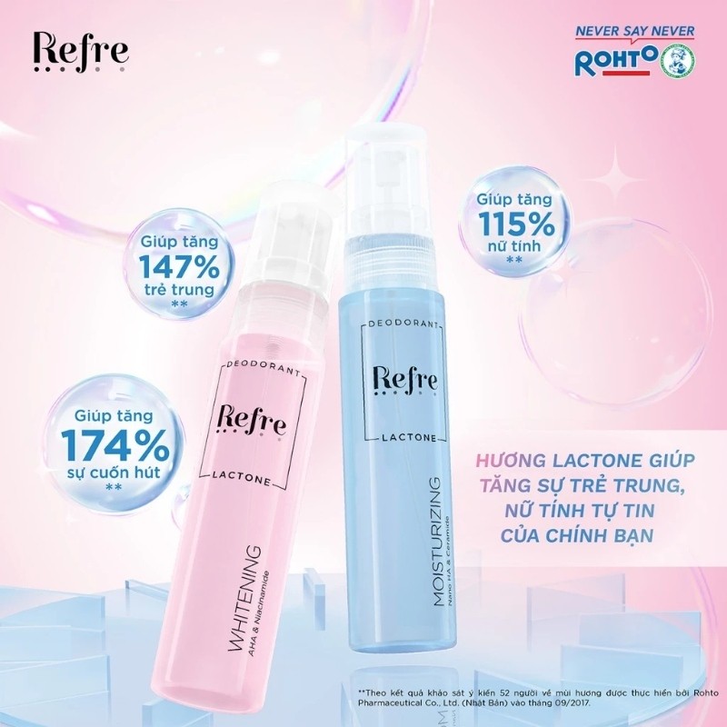 Xịt khử mùi cho nữ Refre Lactone Moisturizing