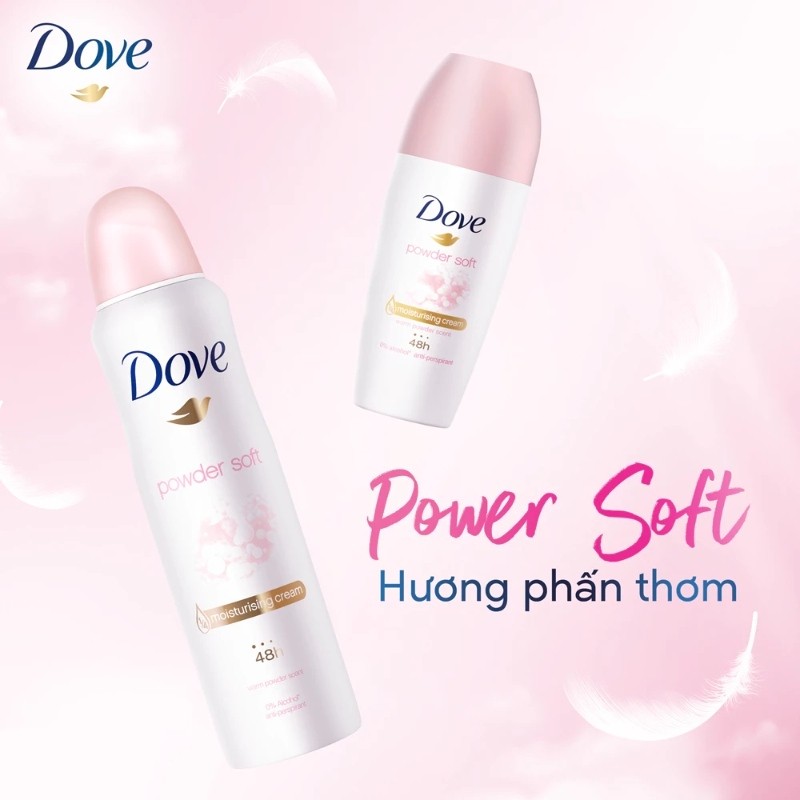 Xịt khử mùi Dove dưỡng da sáng mịn cho nữ