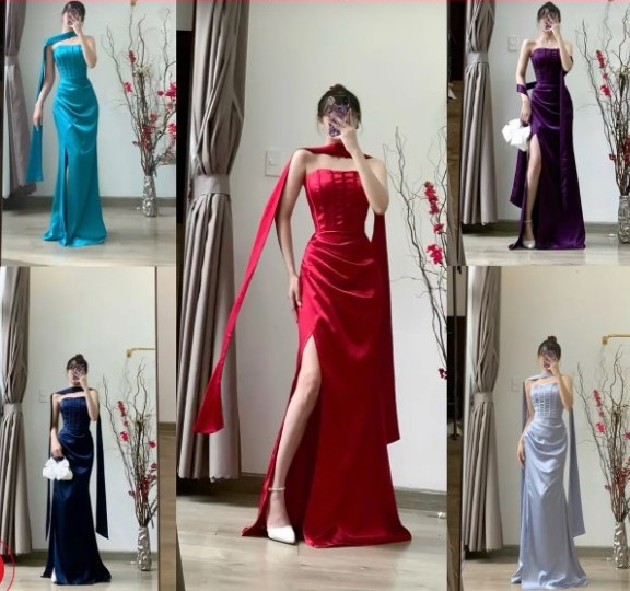Đầm lụa dáng suông che khuyết điểm cho người thân hình quá khổ