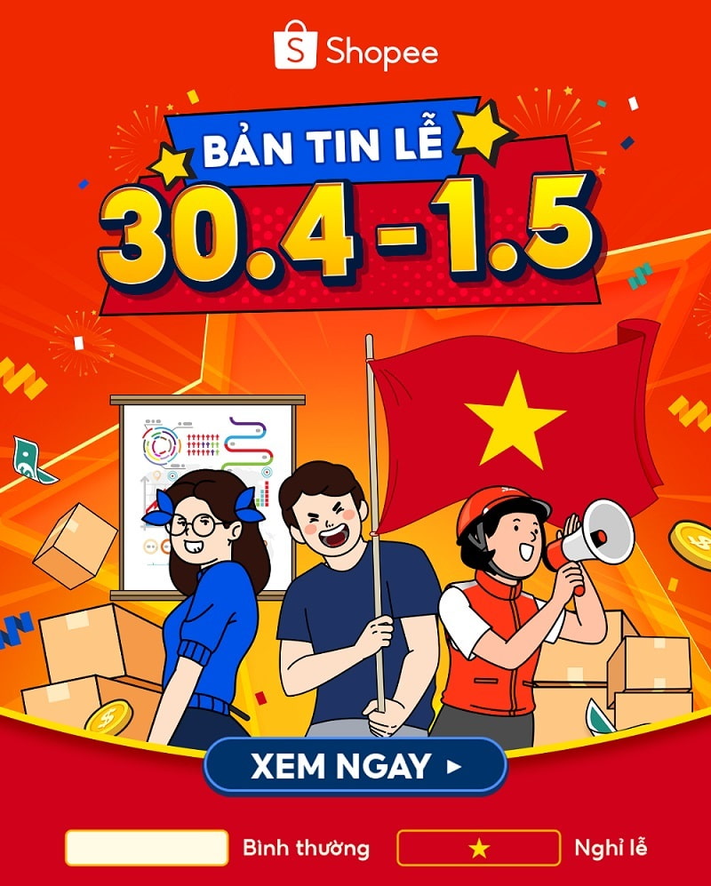 Shopee có nghỉ lễ 30.4 không? Thông tin cập nhật mới nhất