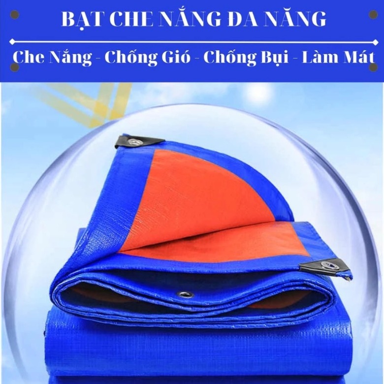 Bạt che nắng mưa may viền đóng khoen sẵn