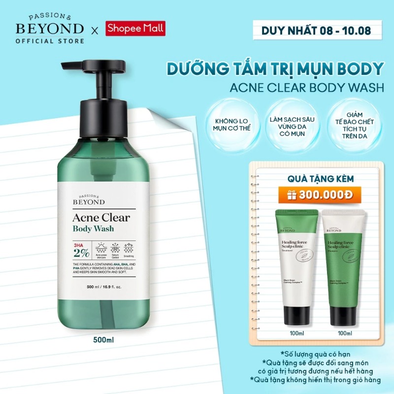 Sữa tắm Beyond Acne Clear trị mụn cơ thể