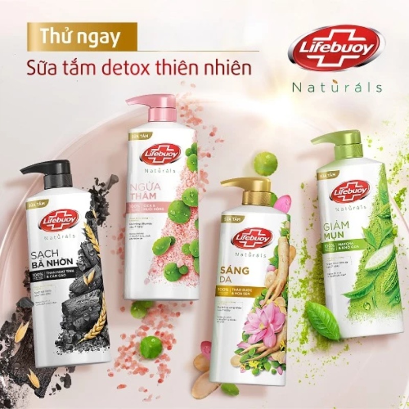 Sữa tắm Lifebuoy thiên nhiên detox da