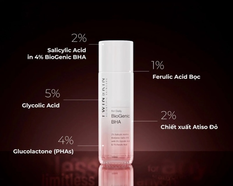 Toner BHA Twins Skin đa năng