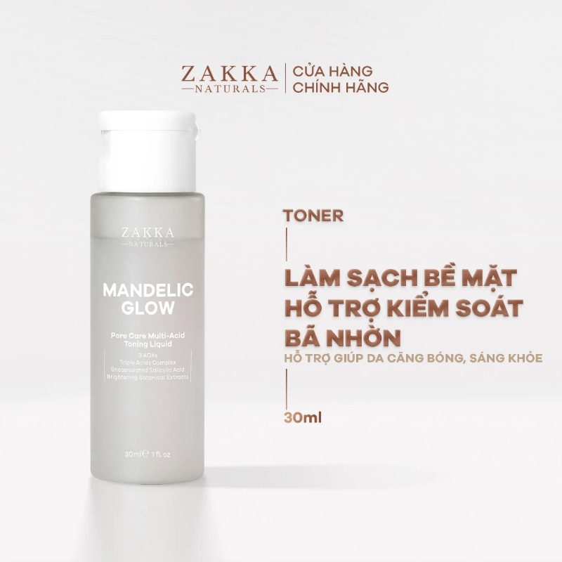 Toner đa acid Zakka Naturals