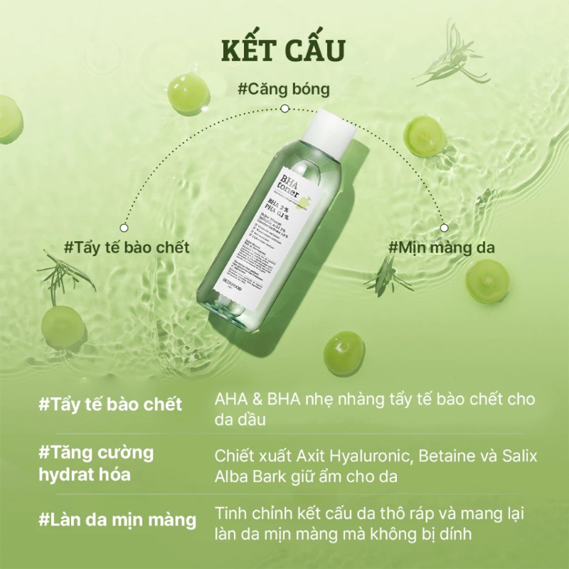 Shine Muscat BHA Toner SKINFOOD