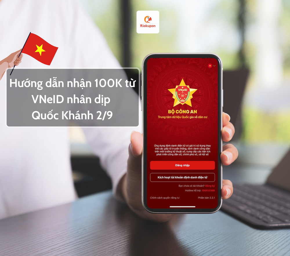 Hướng dẫn nhận 100K từ VNeID nhân dịp Quốc Khánh 2/9