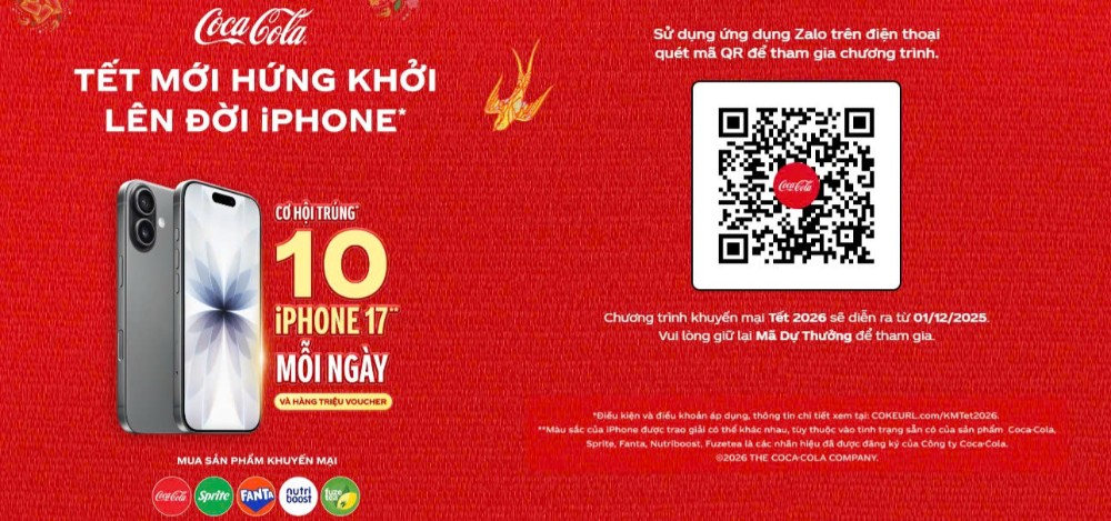 Nhập mã Coca Cola trúng thưởng Tết 2026 - Hướng dẫn tham gia