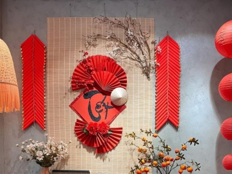 7 set phụ kiện trang trí Tết Nguyên Đán 2026 rực rỡ sắc xuân