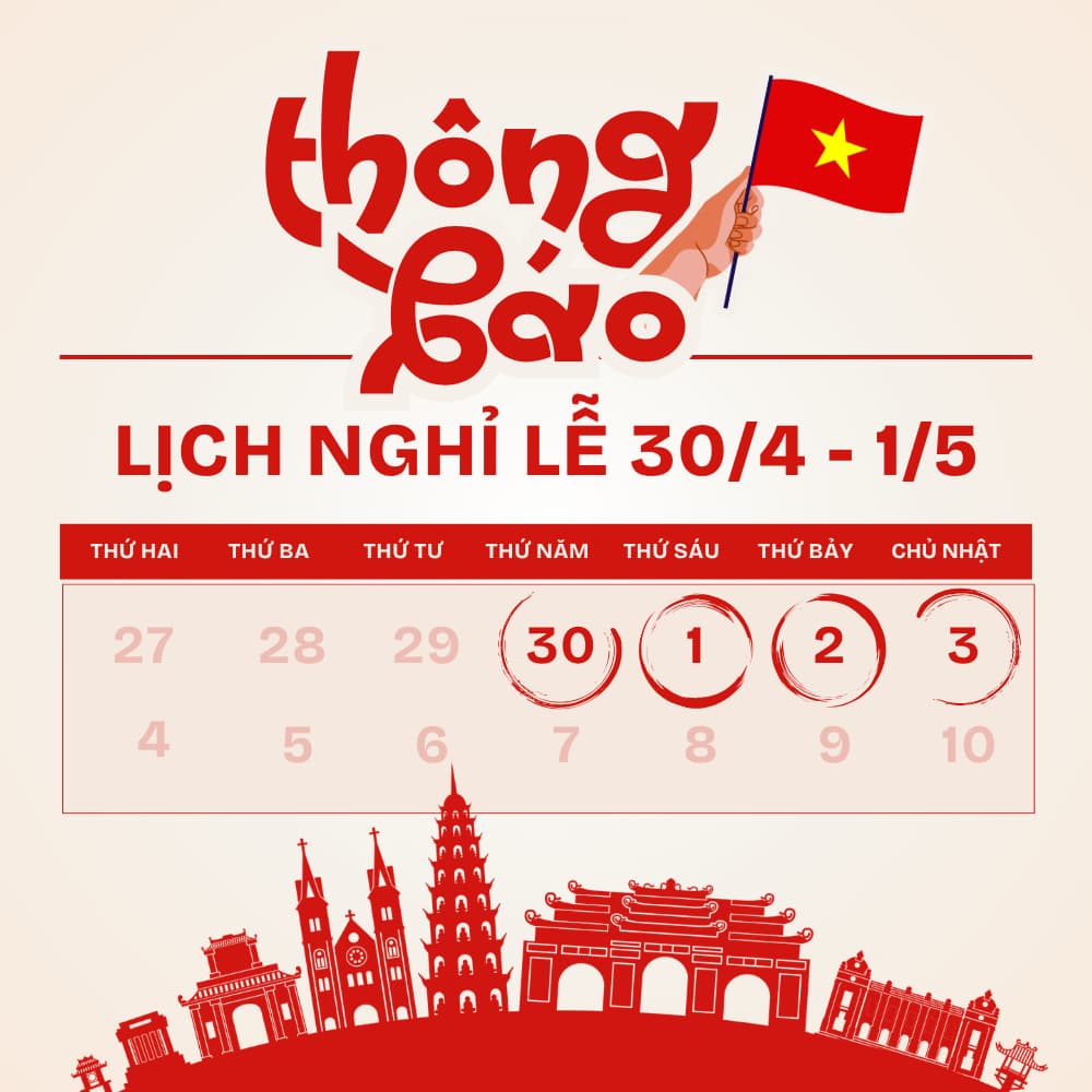 Lịch nghỉ 30/4-1/5 năm 2026: Kỳ nghỉ vàng để xả stress